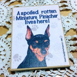 Doggie Refrigerator Magnet, Miniature Pinscher, New